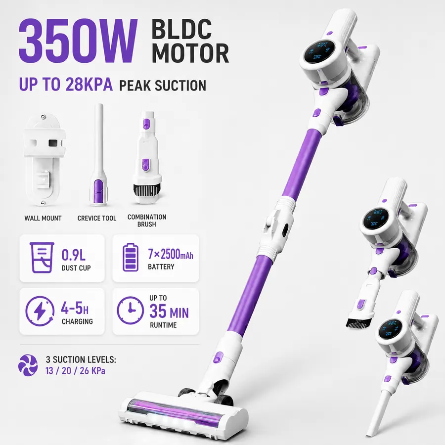 PW3023 可折叠无线立式吸尘器 — 1