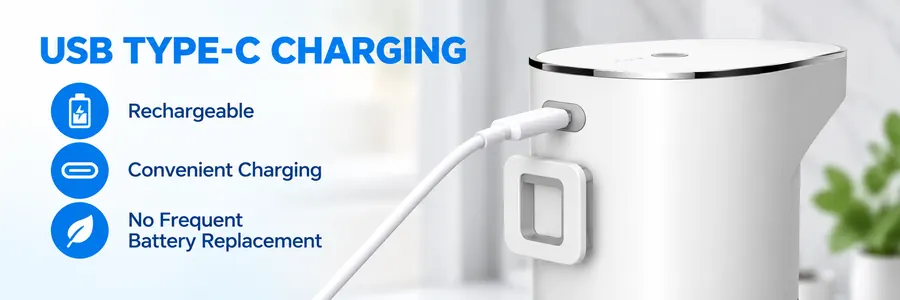 Bình đựng xà phòng bọt tự động AS127A · gắn tường, sạc USB 05