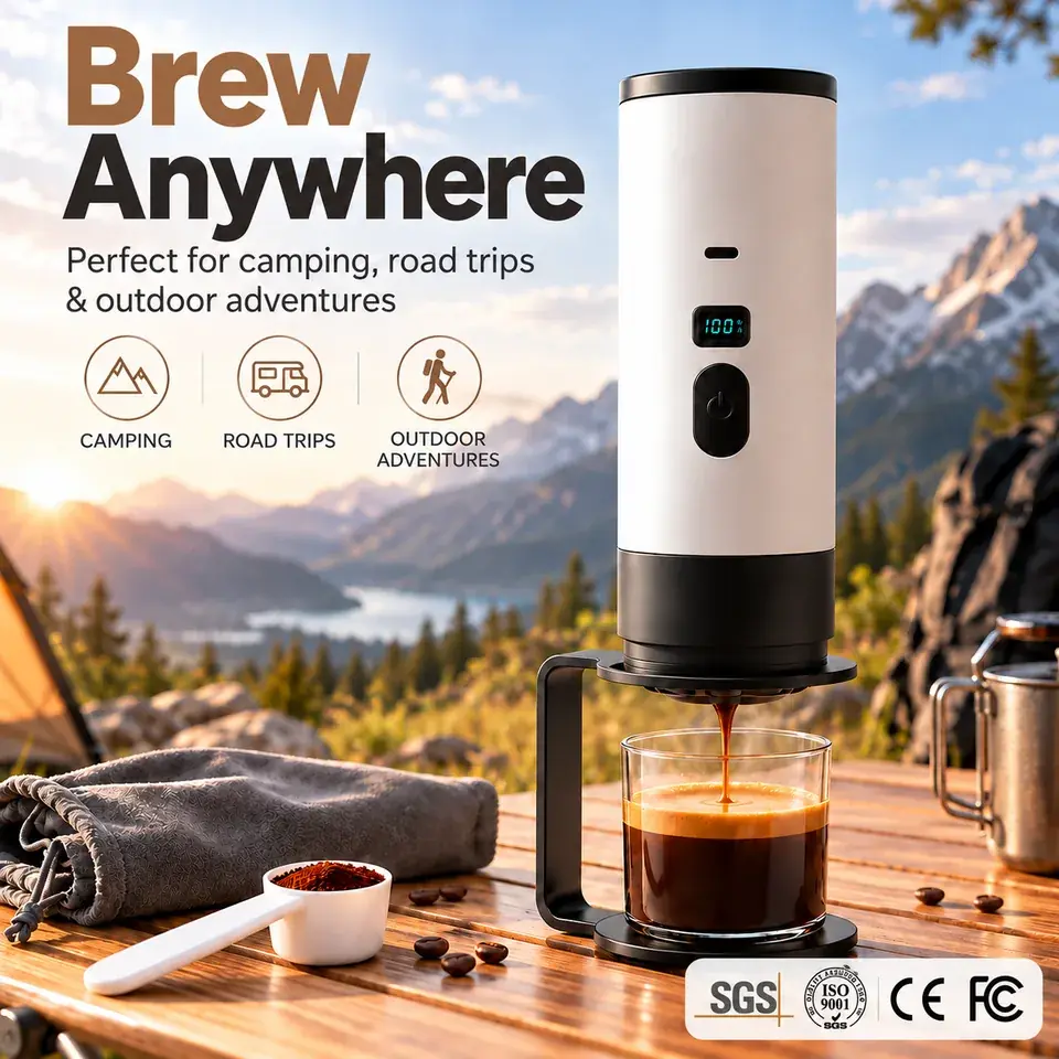 XYD-003 3-in-1 Portable Espresso Machine · Self-Heating & Rechargeable