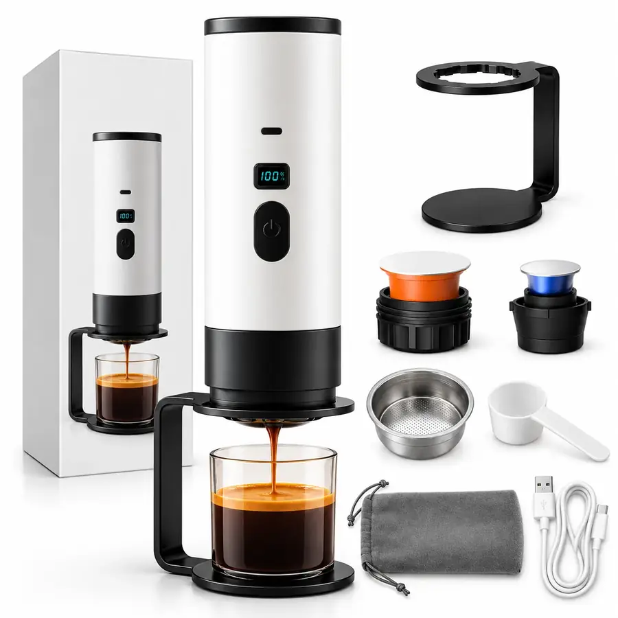 XYD-003 3-in-1 Portable Espresso Machine · Self-Heating & Rechargeable 01