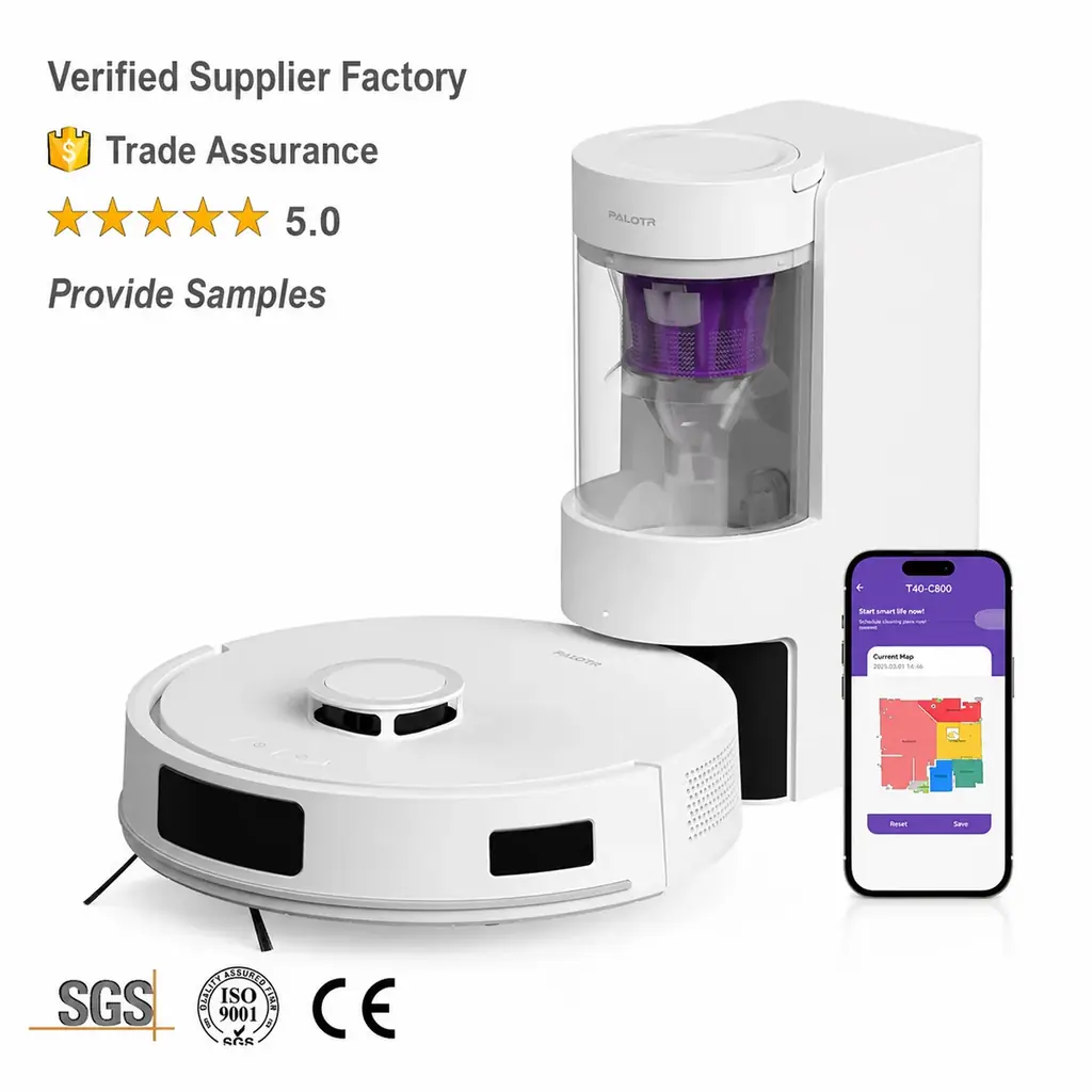 Robot aspirador y fregasuelos combo con estación de vaciado automático, limpieza automática, navegación LDS y control por app— 1