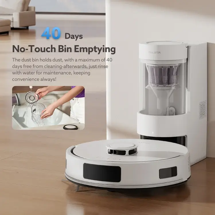 Robot aspirador y fregasuelos combo con estación de vaciado automático, limpieza automática, navegación LDS y control por app— 6