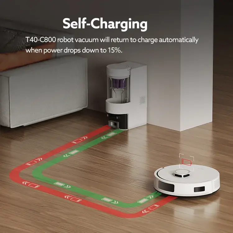 Robot aspirador y fregasuelos combo con estación de vaciado automático, limpieza automática, navegación LDS y control por app— 8
