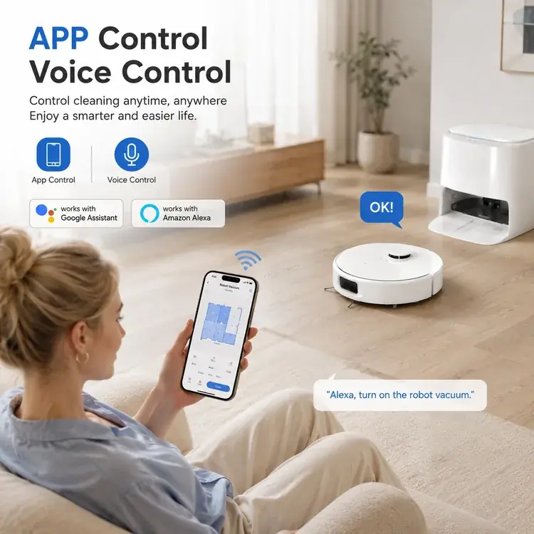 Best Intelligent Robotic Vacuum Cleaner Auto Dirt Detect Efficient Home Cleaning 65℃ Hot Water Mop Washing 55℃ Drying Odor-Free — 3