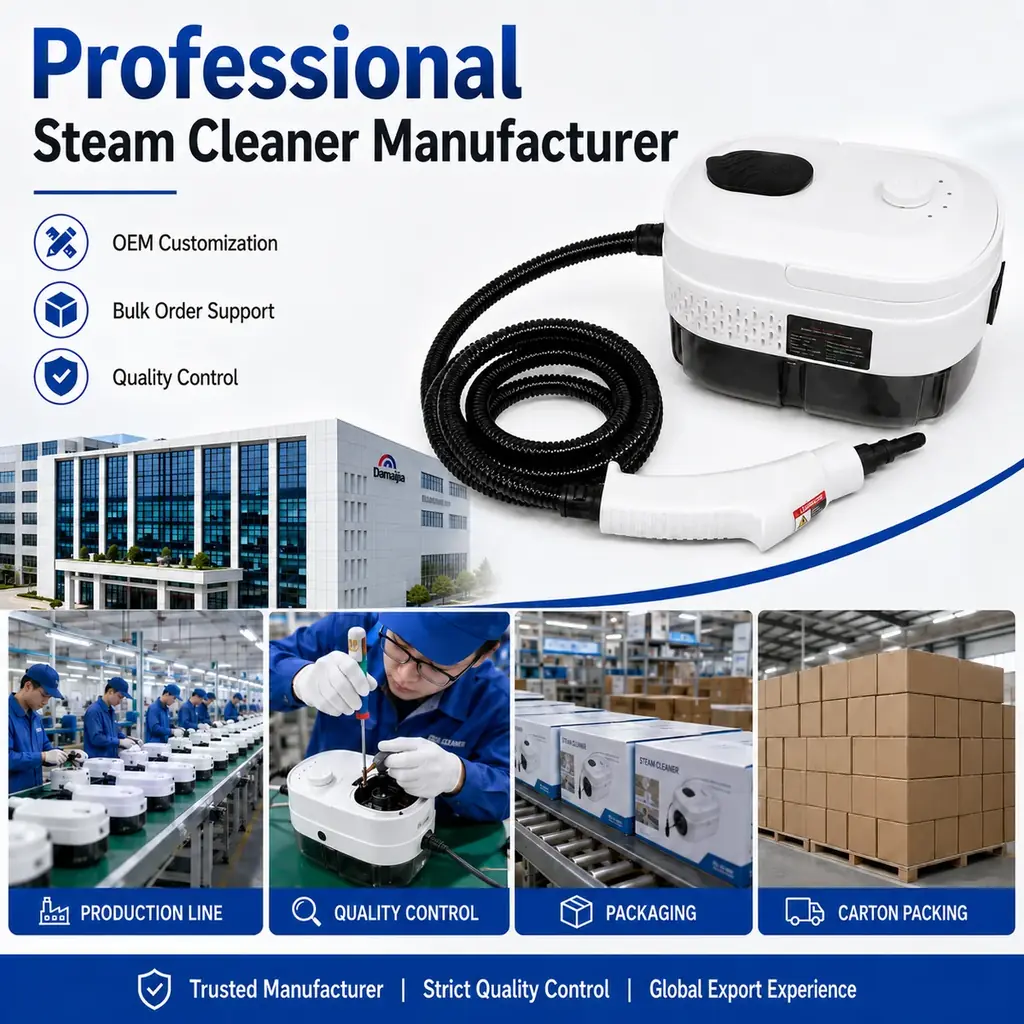 เครื่องทำความสะอาดด้วยไอน้ำแรงดันสูง 1500W ไอน้ำร้อน 100℃ เครื่องทำความสะอาดแบบพกพาอเนกประสงค์ พร้อมถังน้ำ 1400ml— 5