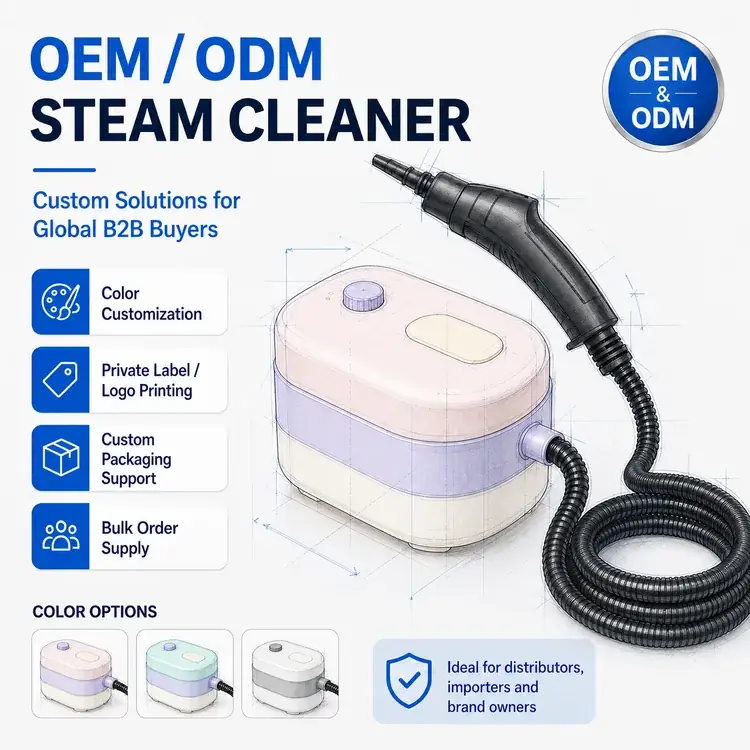 เครื่องทำความสะอาดด้วยไอน้ำแรงดันสูง 1500W ไอน้ำร้อน 100℃ เครื่องทำความสะอาดแบบพกพาอเนกประสงค์ พร้อมถังน้ำ 1400ml— 6